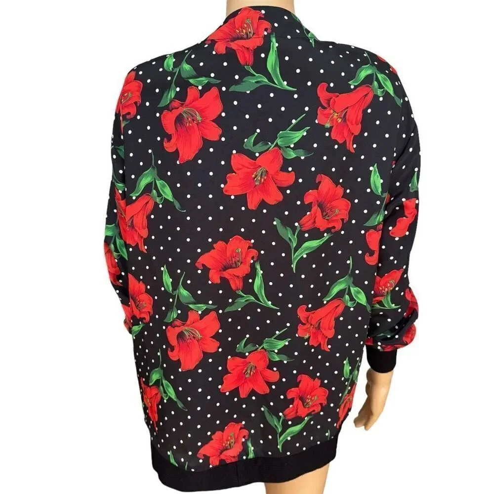 Toni Todd vintage oversized floral blazer shoulder pads size S